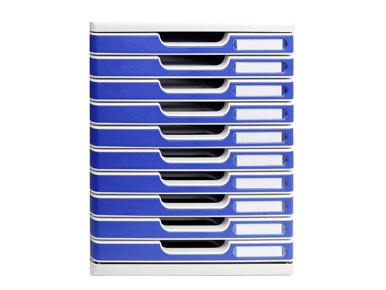 Exacompta Schubladenbox Modulo "Office", DIN A4+, 10 Schubladen geschlossen, blau