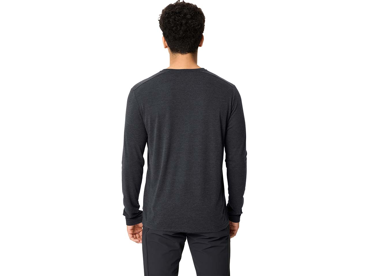 VAUDE Herren-Langarmshirt "Rosemoor III" schnelltrocknend, black/thyme, Gr. M