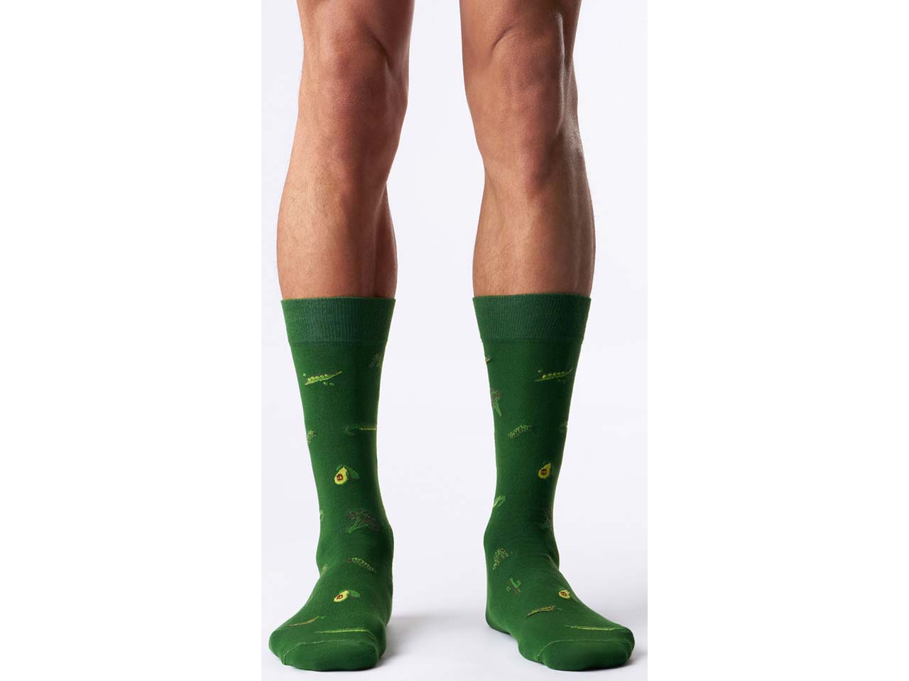 VON JUNGFELD Bio-Socken 'Avocado', dunkelgrün, Gr. 39/42