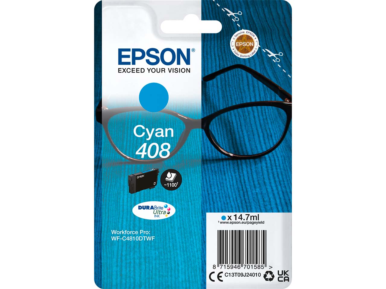 Epson Tintenpatrone 408 cyan