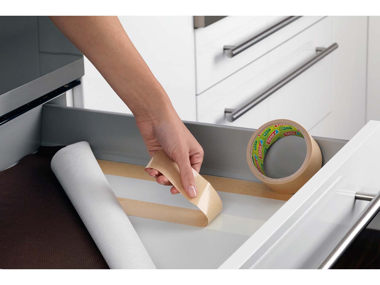 tesa Doppelseitiges Klebeband "PRO NATURE" 25 m x 50 mm