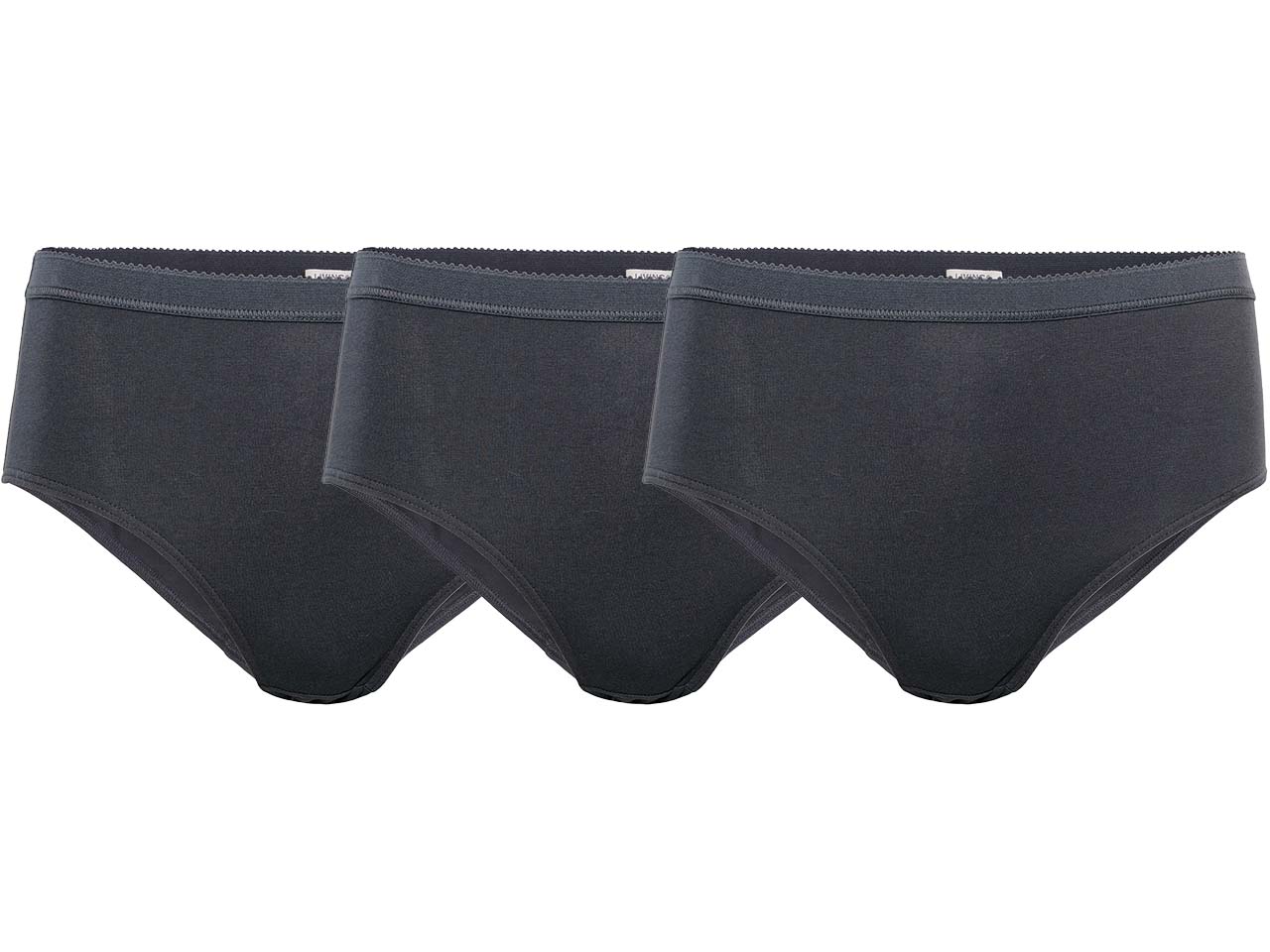 Living Crafts Bio-Damen-Slips "POLLY" mit elastischem Bund, 3 Stk. black, Gr. L