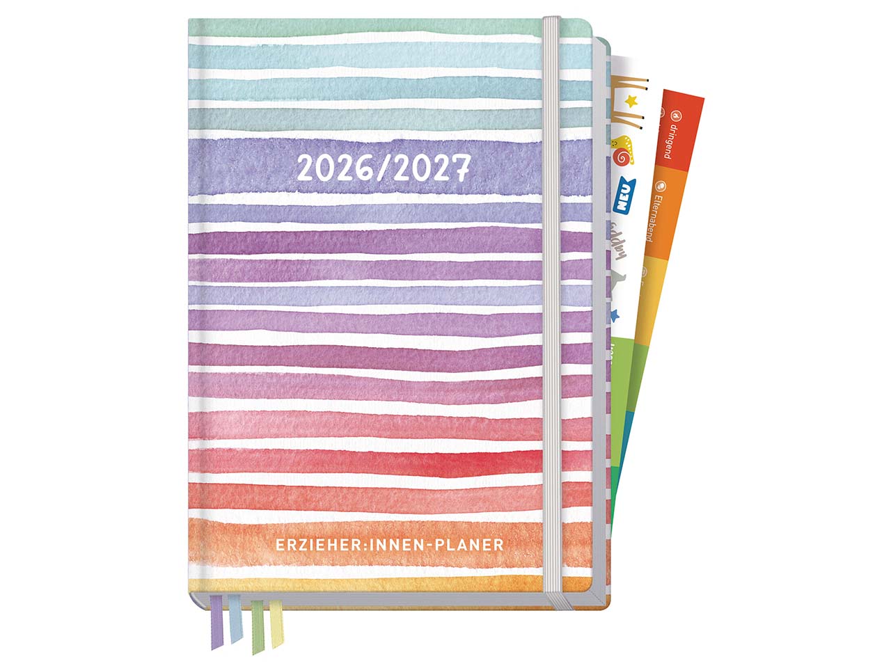 Häfft Erzieher*innen-Planer DIN A5+, 2026/27, Color Stripes