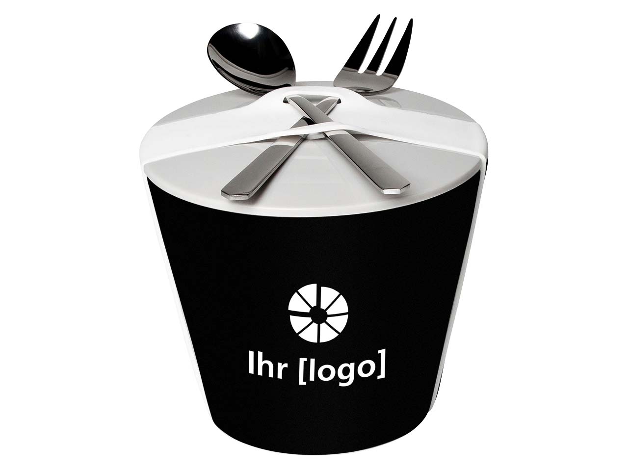 Mahlwerck Porzellanbecher 'Snack2Go' weiß/mint