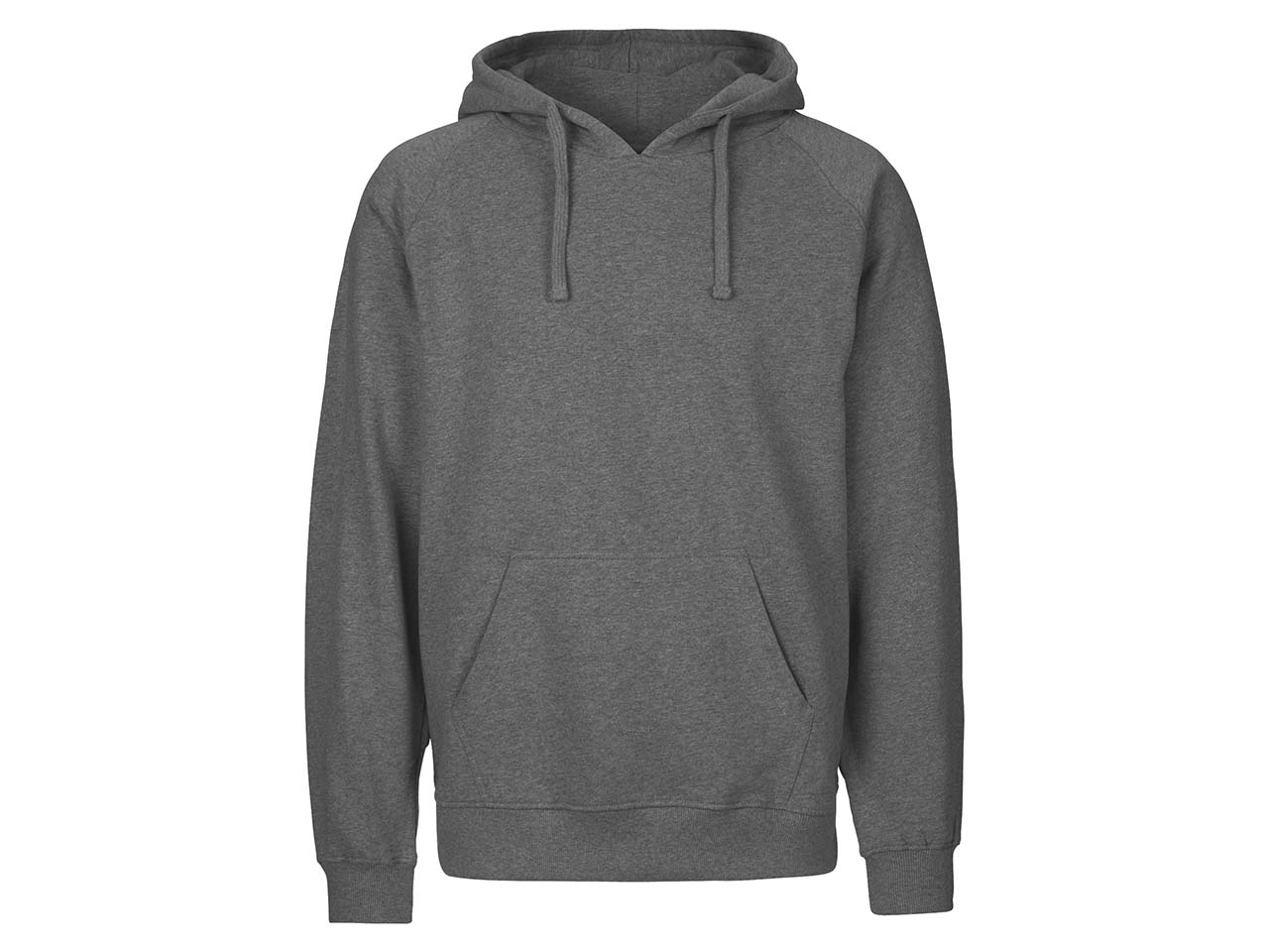 Neutral Bio-Herren-Hoodie dark heather, Gr. S