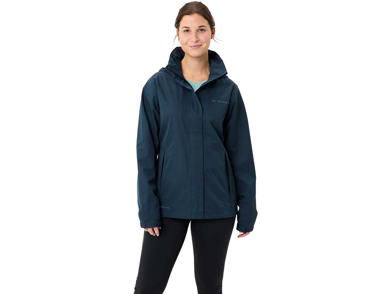 VAUDE Damen-Outdoorjacke "Escape Light Jacket" mit separatem Kragen, dark sea, Gr. 38