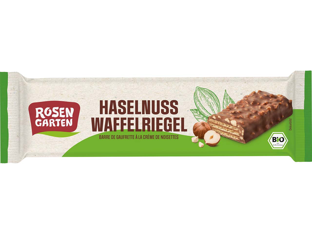 ROSENGARTEN Bio-Waffelriegel "Haselnuss", 35 g