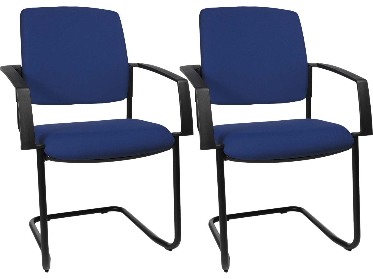 Topstar Freischwinger "BtoB 20" mit Armlehnen Rücken gepolstert dunkelblau, 2 Stk.