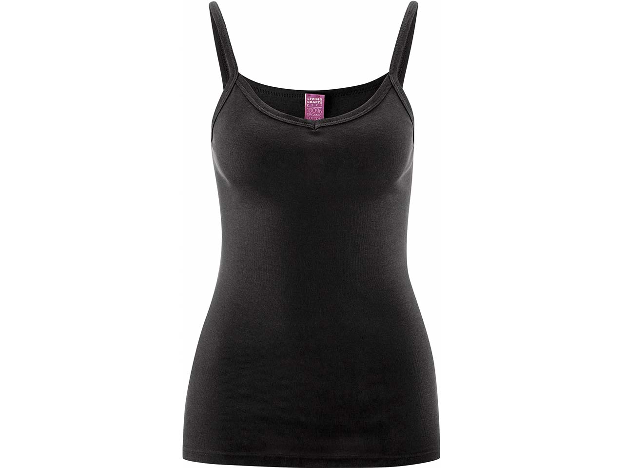 Living Crafts Bio-Damen-Top "Julia" ohne Seitennähte, black, Gr. M