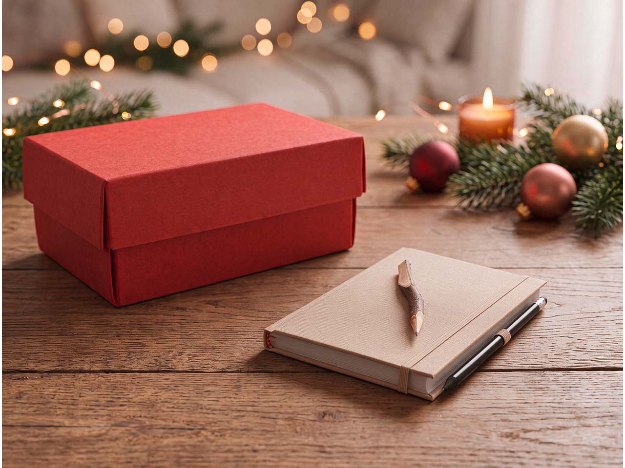 Geschenkset "Kreativpaket Natur" 2-tlg., mit Skizzenbuch und Astbleistift