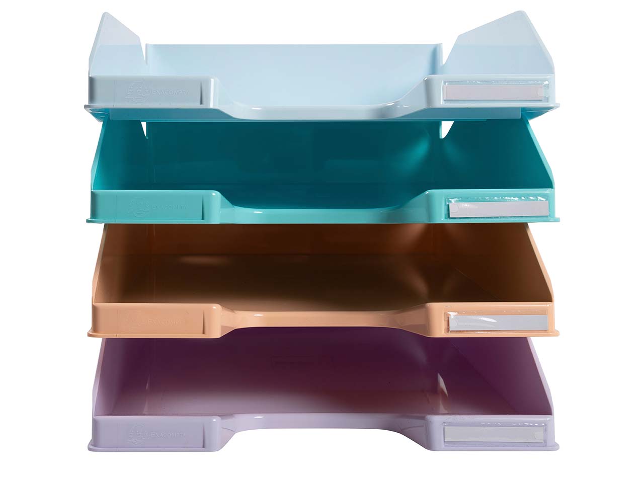 4 Exacompta Briefablagen Combo Midi "Aquarel", DIN A4+, 500 Blatt, sortiert