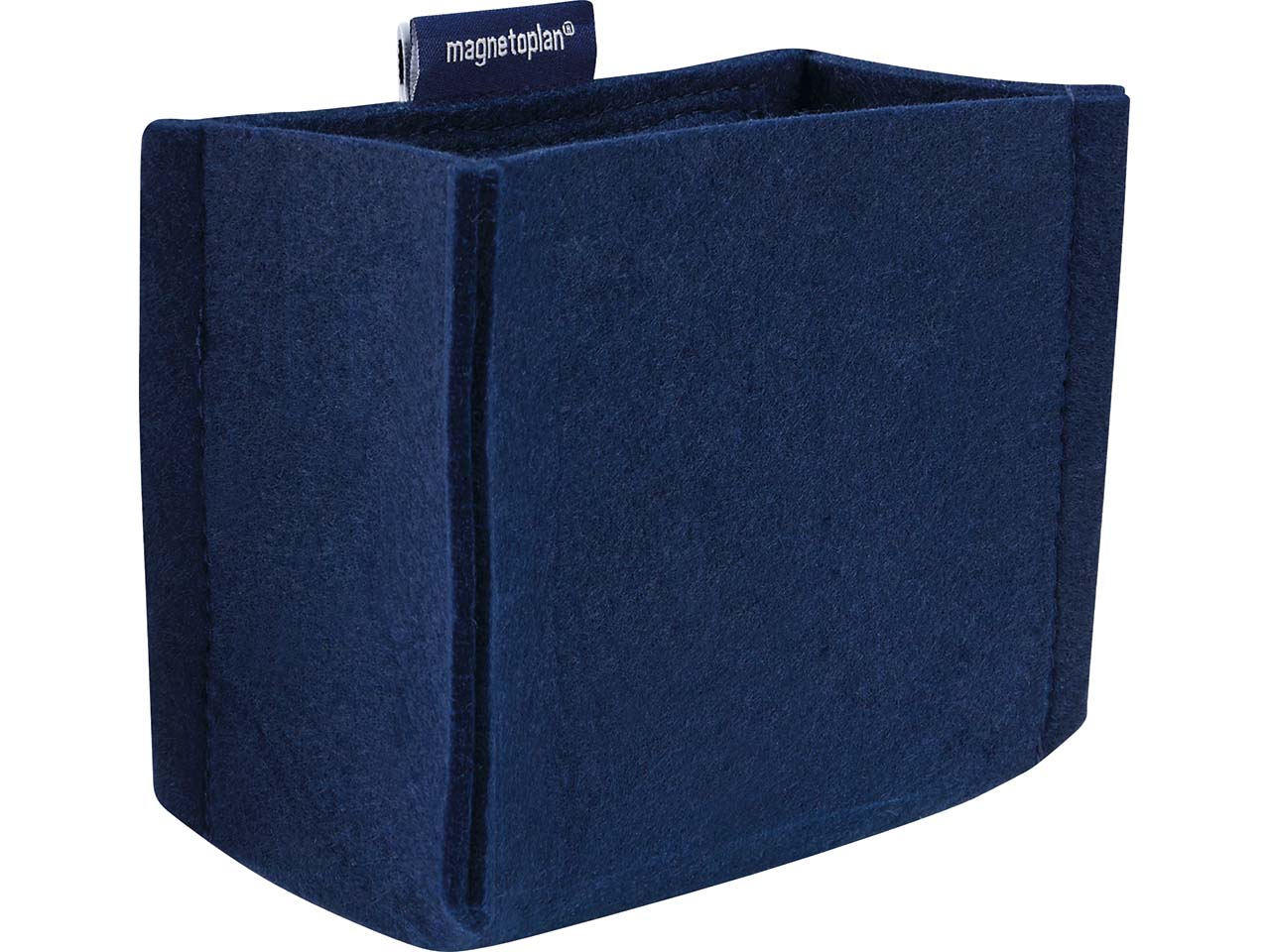magnetoplan Stifteköcher "ecoAware" MEDIUM 130 x 100 x 60 mm, RC-PET Filz dunkelblau