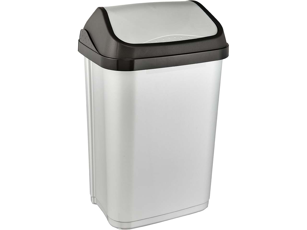 keeeper Abfalleimer "Swantje" mit Schwingdeckel, 25 l, silber