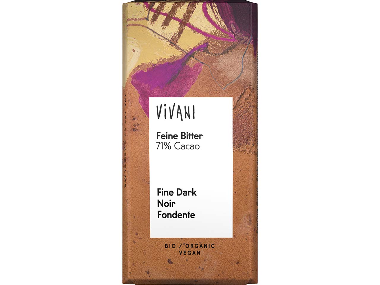 VIVANI Bio-Zartbitter-Schokolade "Feine Bitter" 71% Kakao, vegan, 12,5 g
