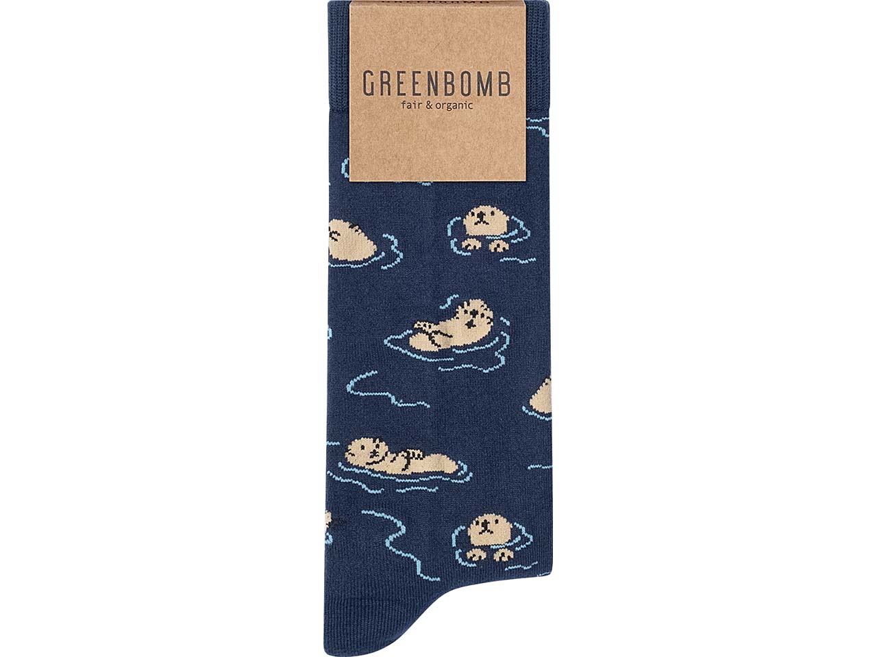 GREENBOMB Bio-Socken 'Playing Otter', dunkelblau mix, Gr. 37/40
