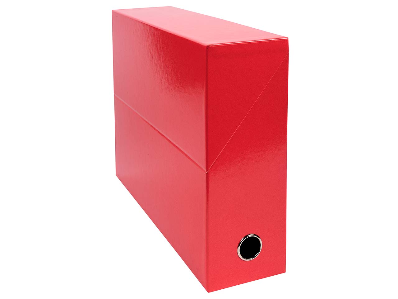 5 Exacompta Transferboxen "Iderama", Griffloch, DIN A4, RB 90 mm, rot