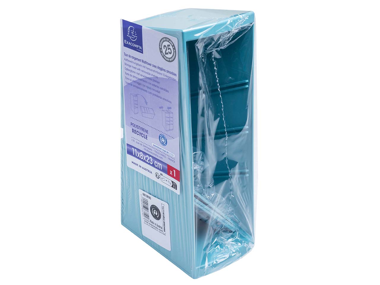 4 Exacompta Ablageboxen Multitower "Pop'N Co", 23x8x11 cm, sortiert