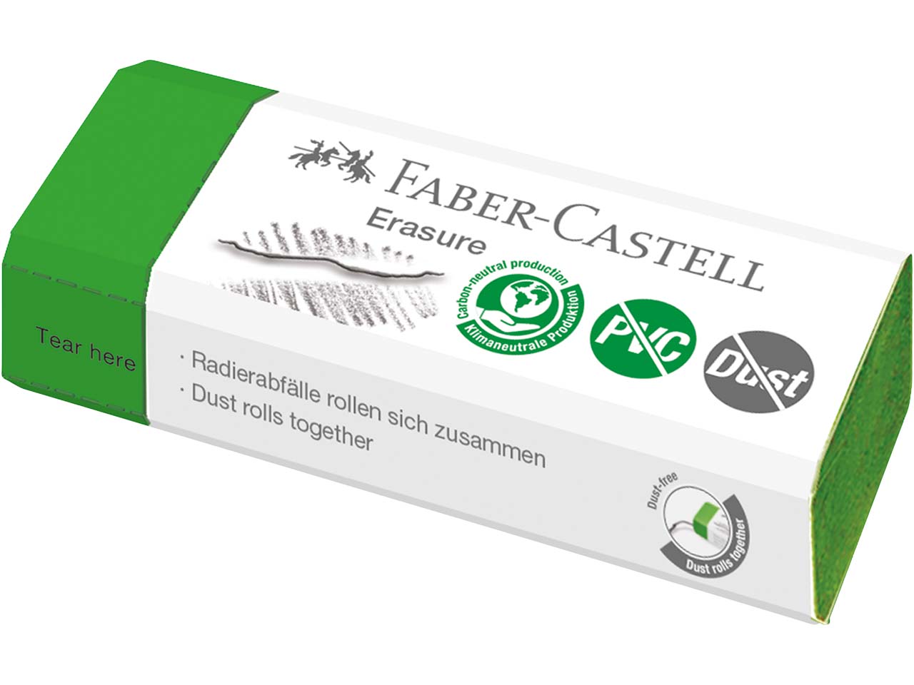 Faber-Castell Radierer 'Erasure' PVC-frei & Dust-free 20, 2 Stk.
