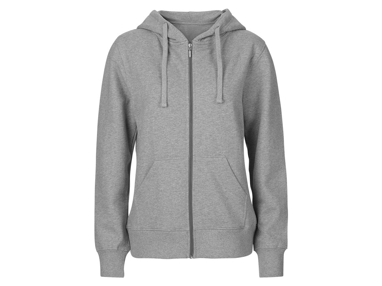 Neutral Bio-Damen-Sweatjacke mit Kapuze grau, Gr. XXL