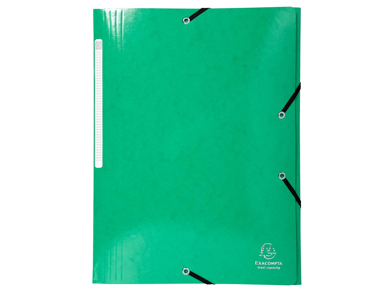25 Exacompta Sammelmappen "Iderama", 425 g/m², DIN A4, Gummizug, 3 Klappen, dunkelgrün