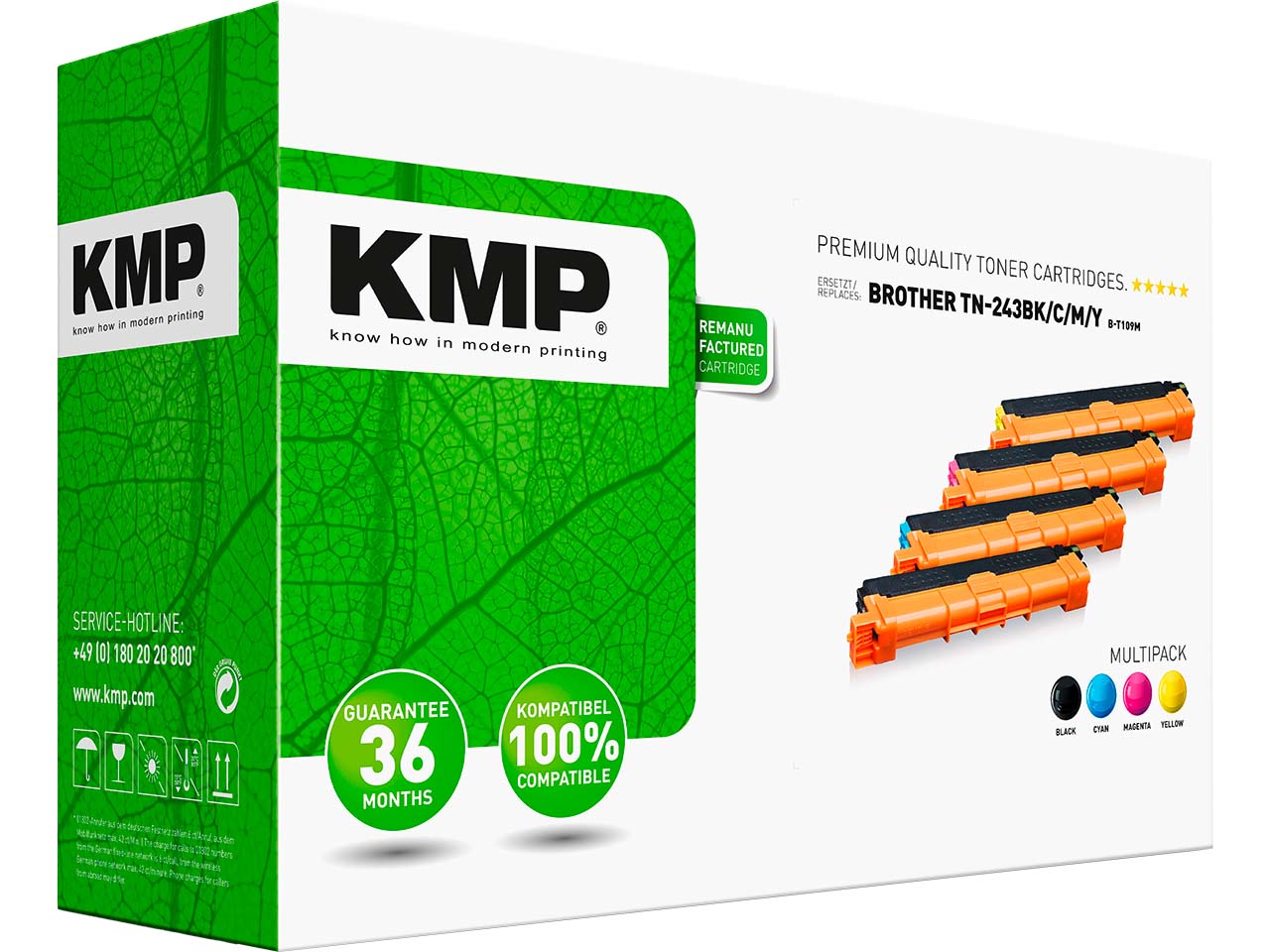 KMP Toner ersetzt Brother TN-243BK/C/M/Y schwarz, cyan, magenta, gelb