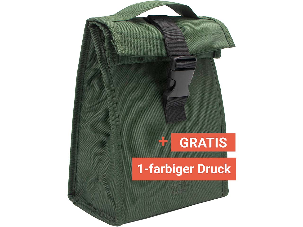 Lunchbag isoliert, 6 l, Recycling PET, inkl. 1c-Gratisdruck, olivgrün