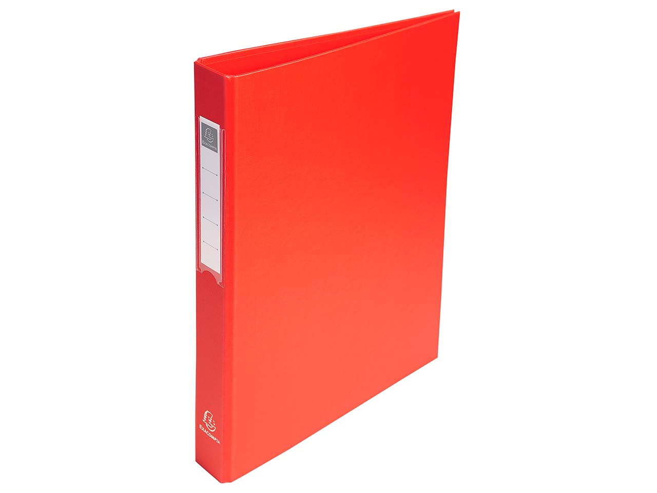 10 Exacompta Ringbücher aus kaschiertem Karton, DIN A4, 4 Ringe, RB 40 mm, rot