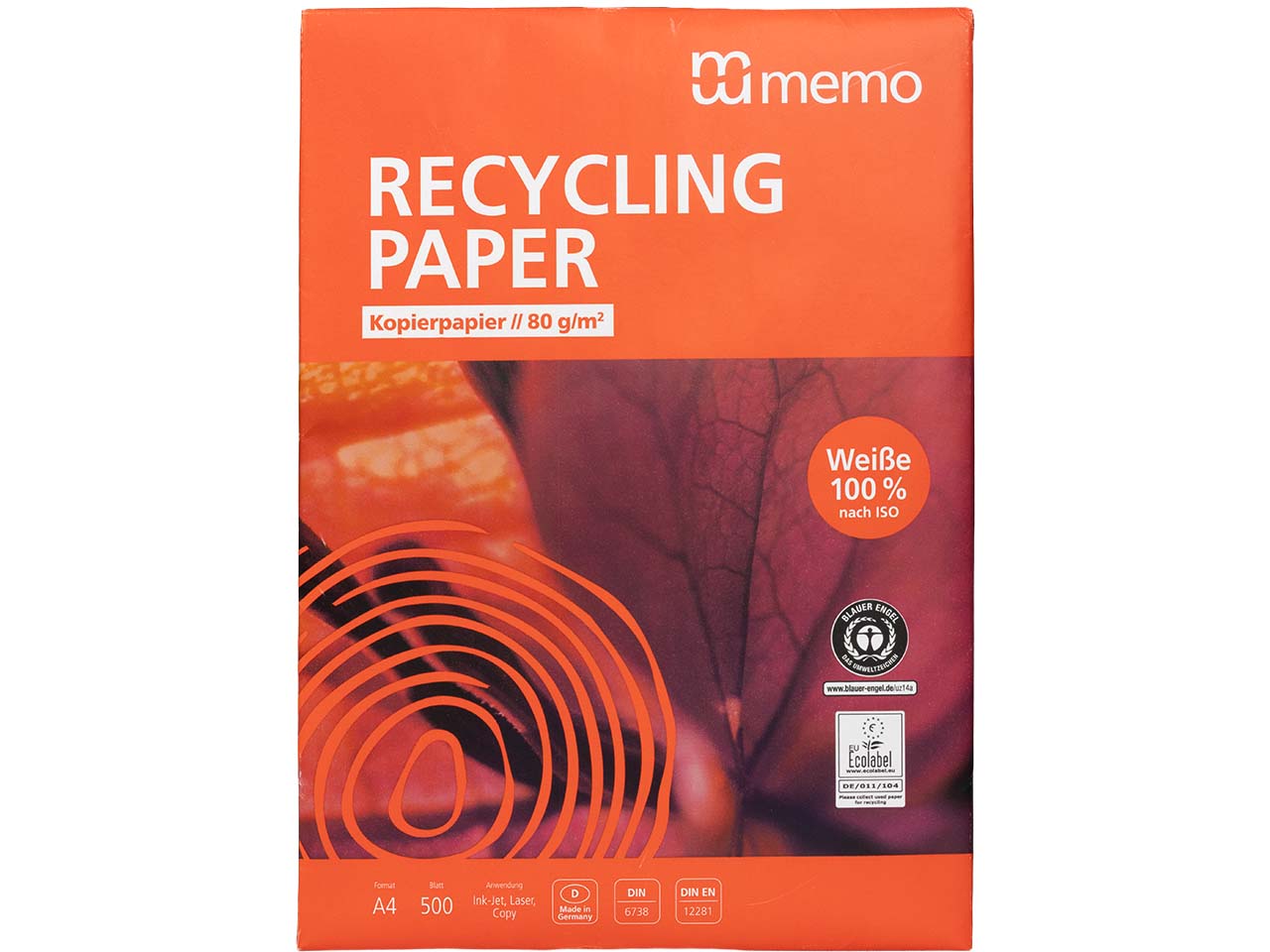300 x 500 Blatt memo Multifunktionales Kopierpapier 'Recycling White' DIN A4, 80 g/m²