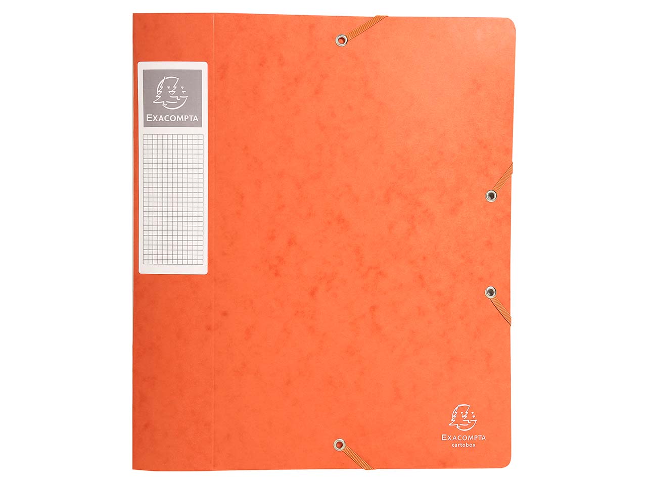 10 Exacompta Archivboxen aus Colorspan-Karton, 600 g/m², DIN A4, orange, RB 60 mm