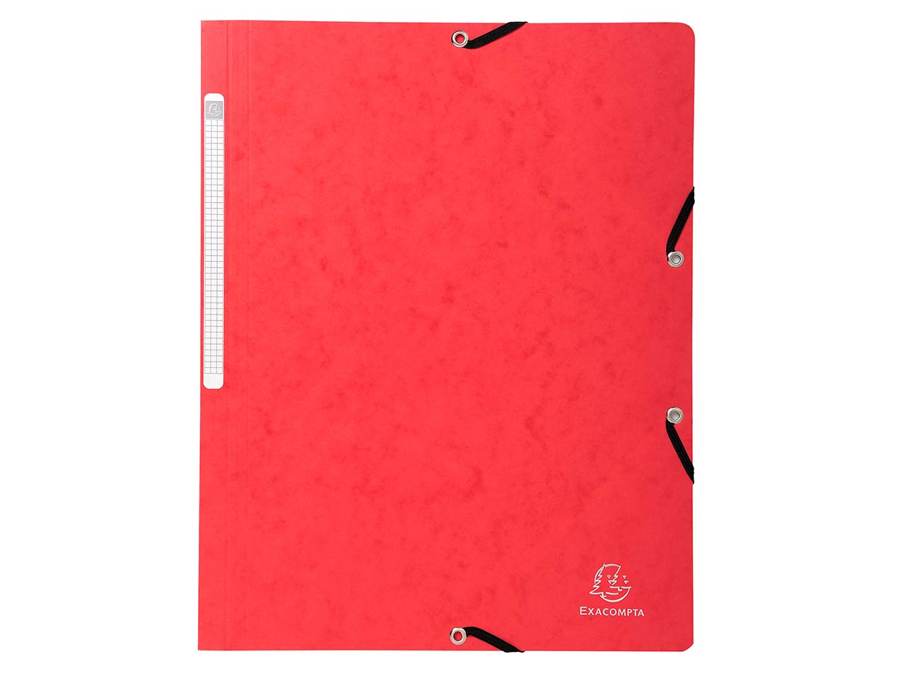 25 Exacompta Eckspannmappen, Colorspan-Karton, 400 g/m², DIN A4, Gummizug, rot