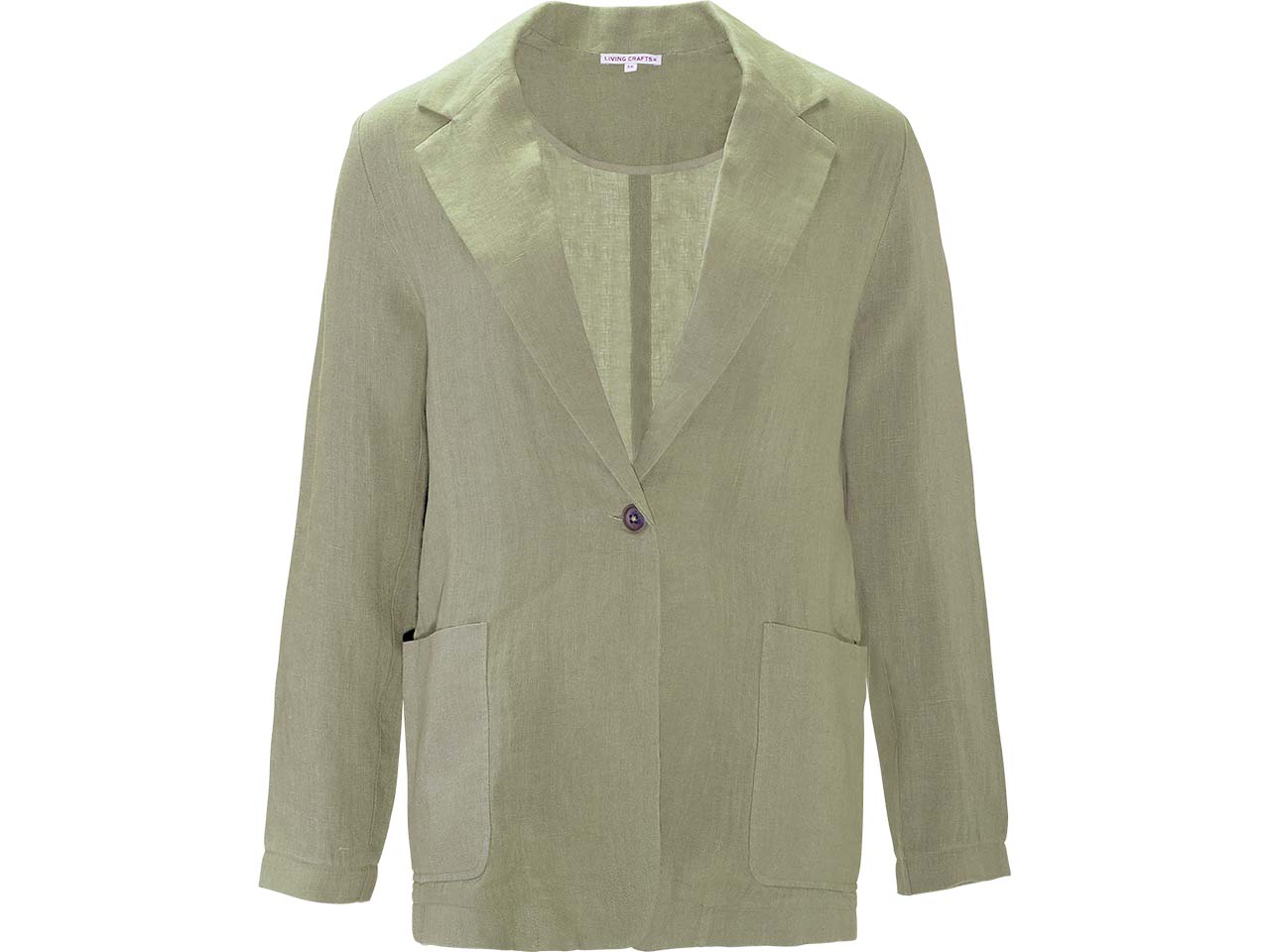 Living Crafts Damen-Jacke 'TOKESSA' mit Vordertaschen, sage, Gr. 38