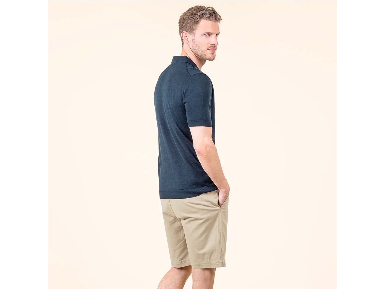 Living Crafts Bio-Herren-Bermuda-Short "MIKA" mit Taschen, sabbia, Gr. 32R
