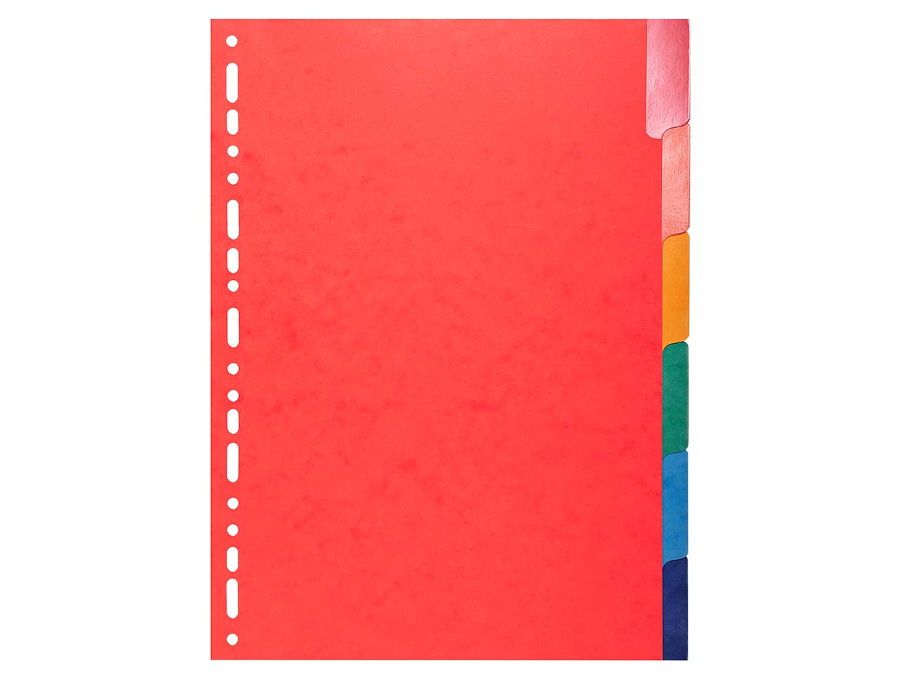 25 Exacompta Register, Colorspan-Karton, 6 Taben neutral, 225 g/m², DIN A4, sortiert