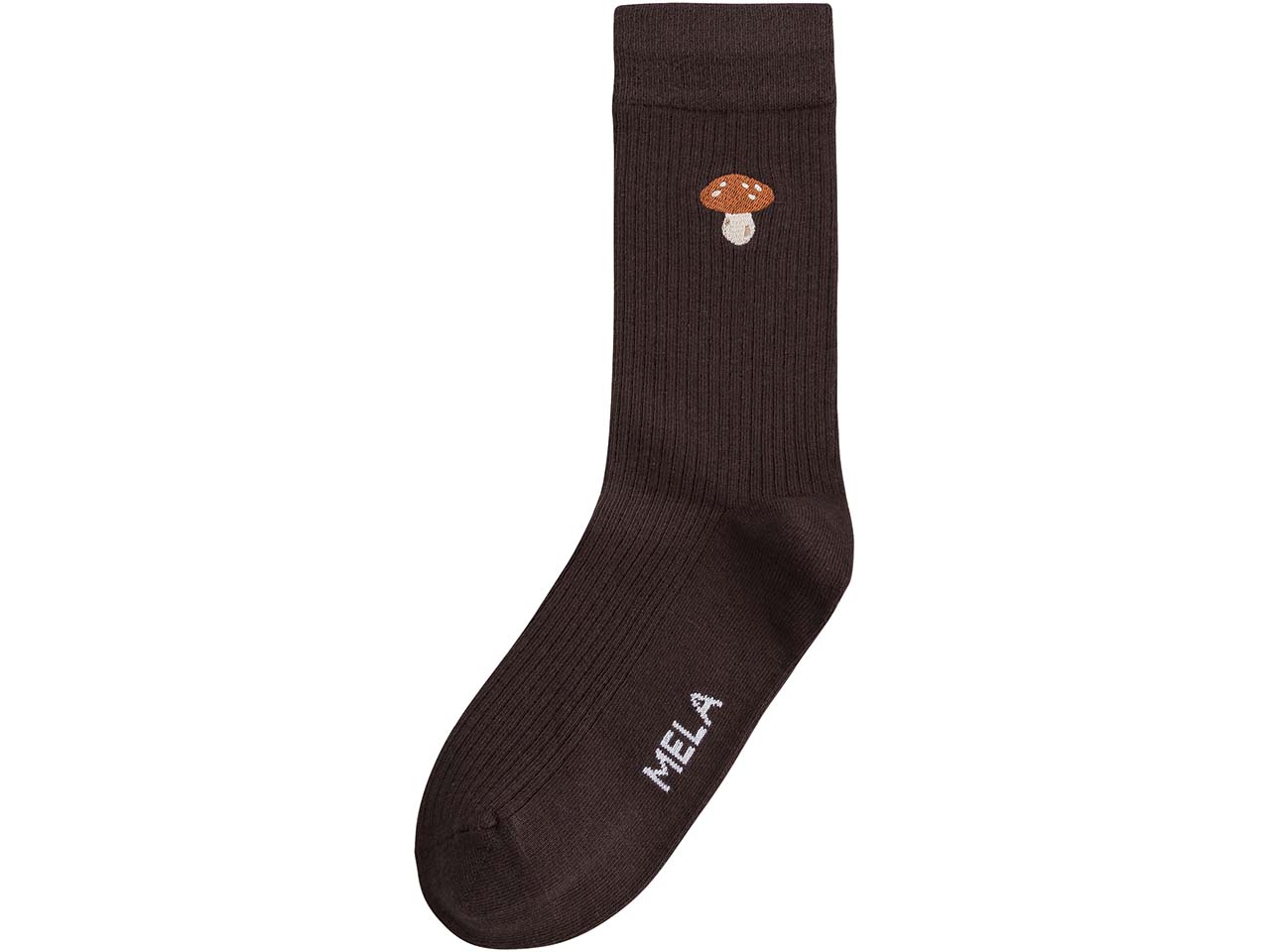 MELA Bio-Socken "Mushroom", gerippt, dunkelbraun, Gr. 43/46
