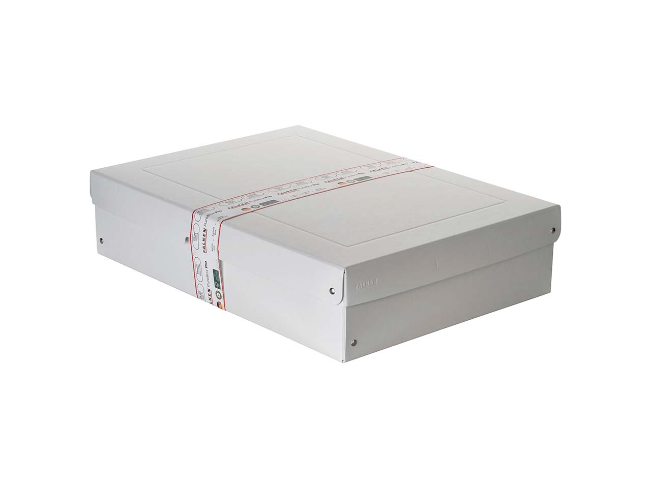5 Falken Aufbewahrungsboxen "PureBox", 1200 g/m², DIN A3, 10 cm Höhe, weiß