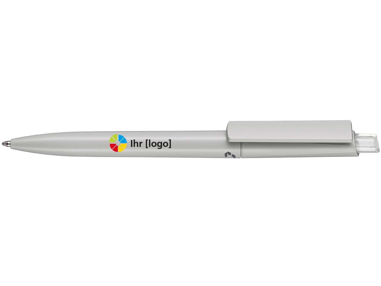 RITTER CARES Kugelschreiber 'Crest Recycled' grau/transparent