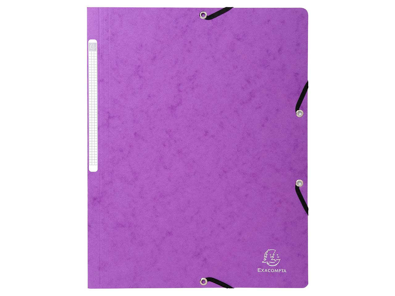 25 Exacompta Eckspannmappen, Colorspan-Karton, 400 g/m², DIN A4, Gummizug, violett