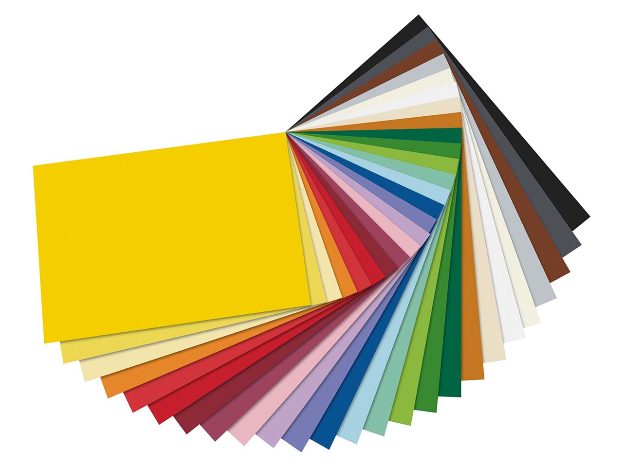 folia Tonpapier, sortierte Farben, 34 x 24 cm, 50 Blatt