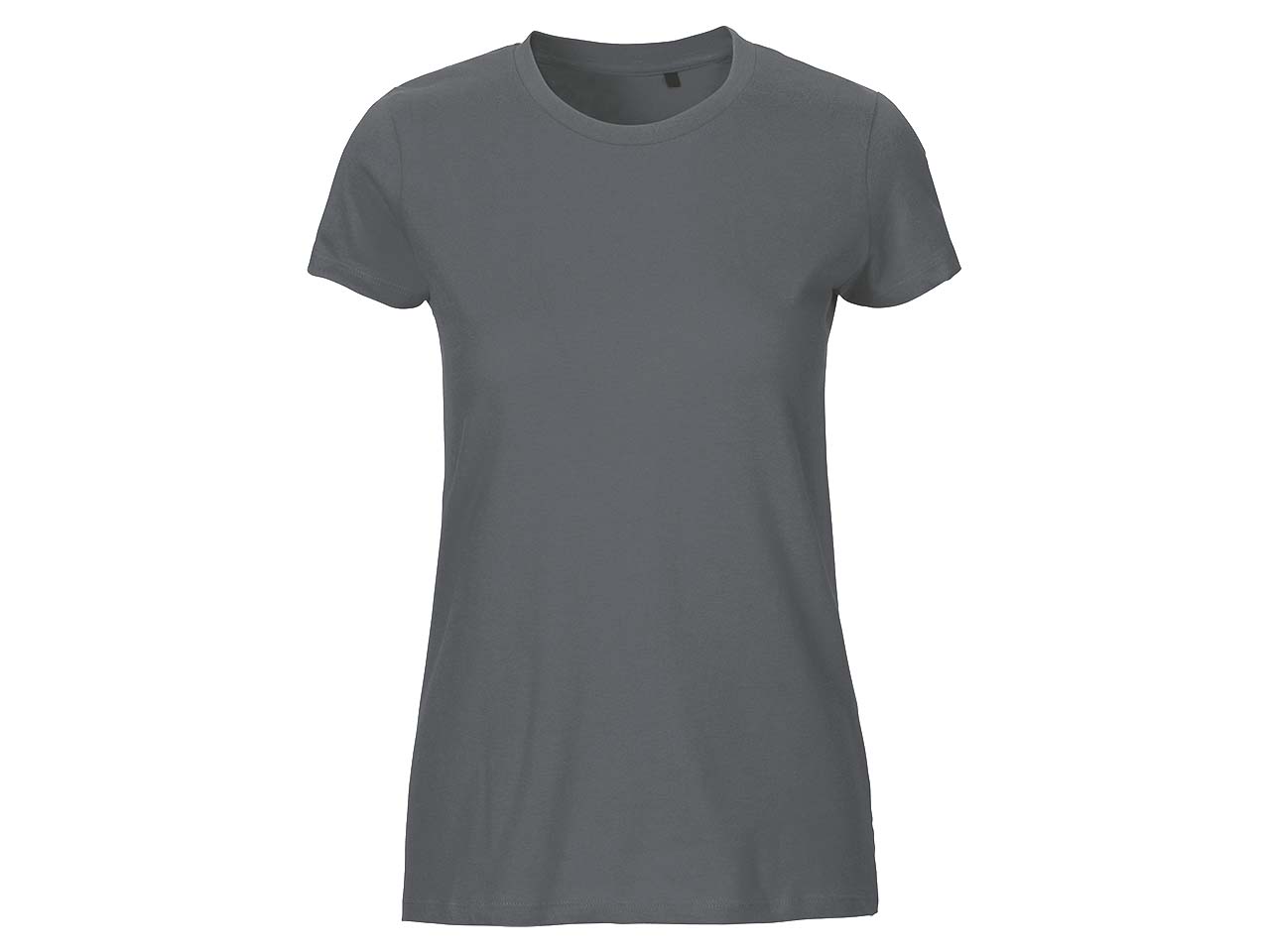 Neutral Bio-Damen-T-Shirt mit Rundhalsausschnitt charcoal, Gr. S