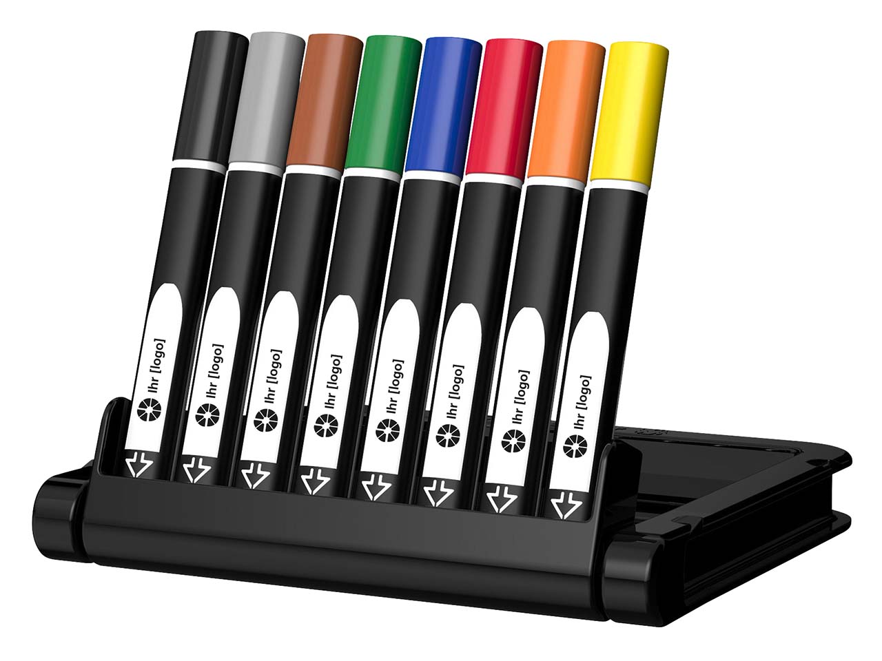 8 Fineliner 'Link-It' farbsortierter Pack 0,04 mm inkl. 1-farbigem Aufdruck