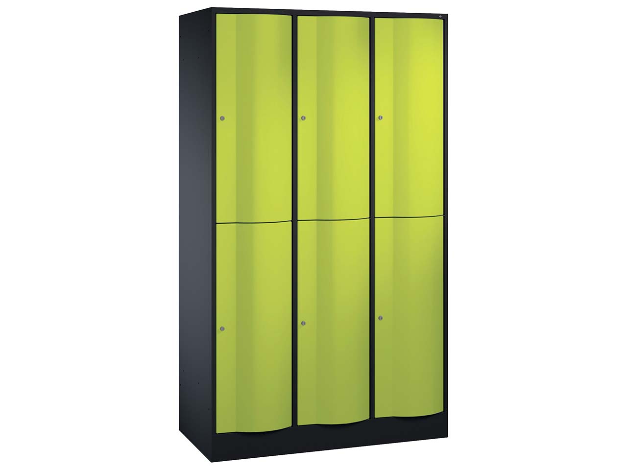 Schließfachschrank 3 Türme an/gr 2er