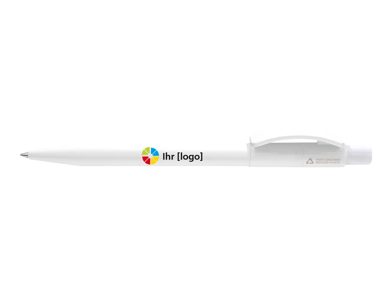 uma Kugelschreiber 'Pixel Recy' einfarbig, weiß