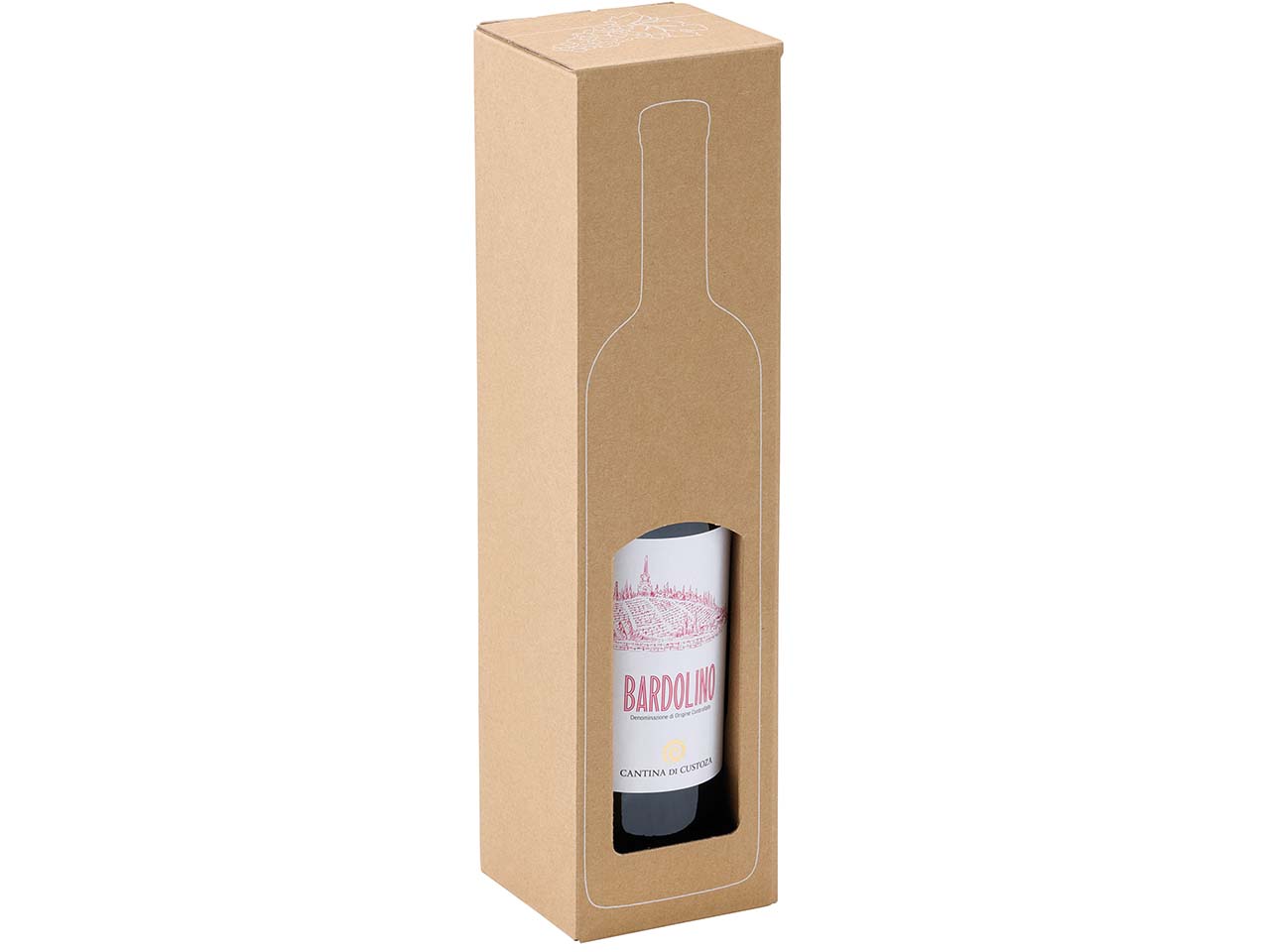 ColomPac Weinkarton mit Flexodruck für 1 Flasche