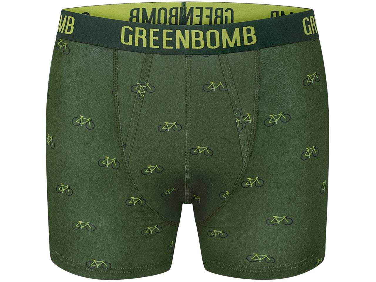 GREENBOMB Bio-Herren-Boxershort 'Bike Vintage Small 3', grün mix, Gr. XL