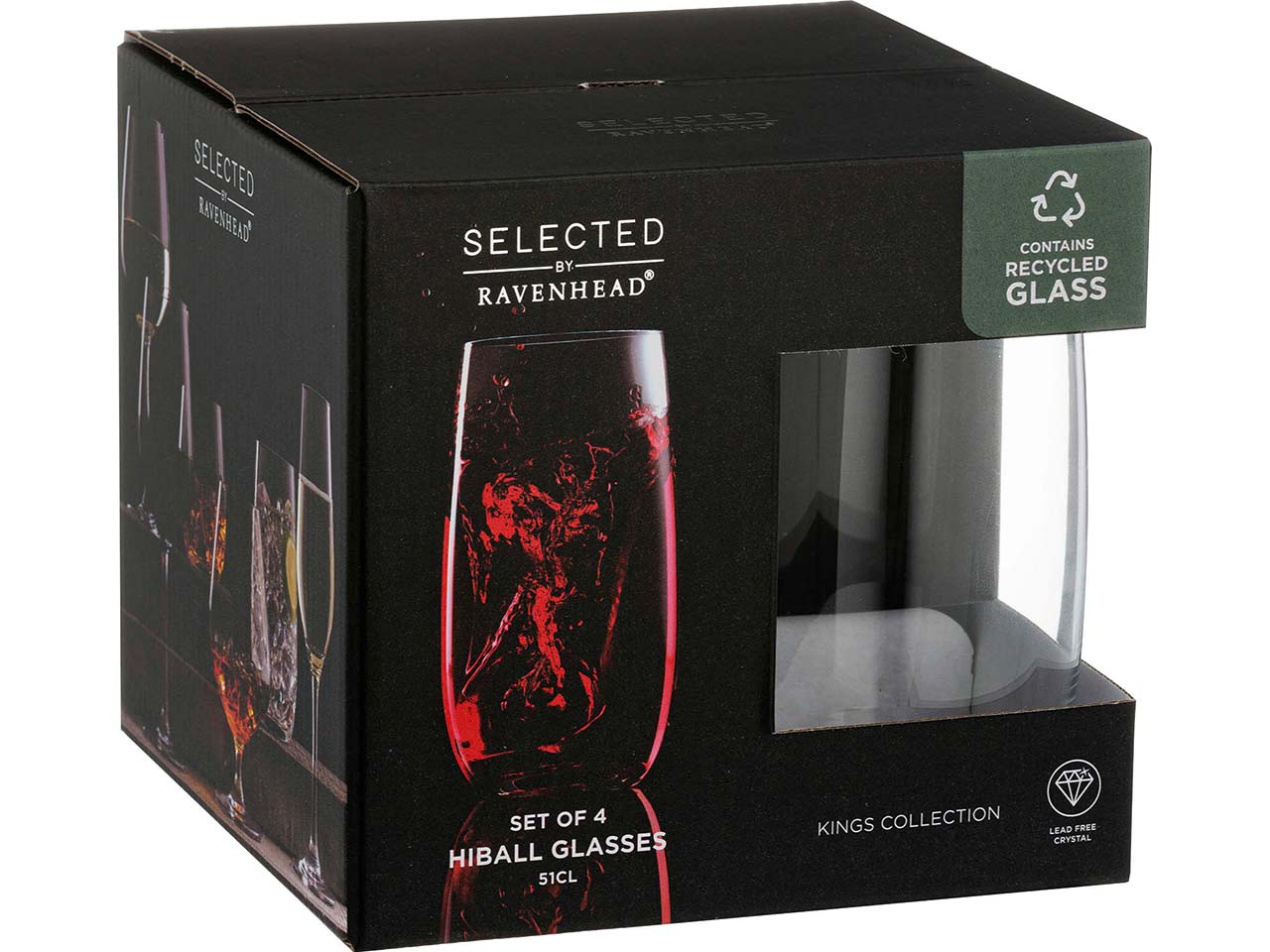RAVENHEAD 4 Trinkgläser "Kings", 510 ml