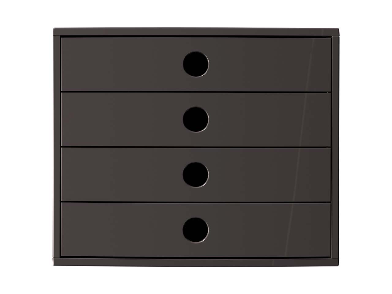 56 Exacompta Schubladenboxen Filibox "ECOBlack", DIN A4+, 4 geschl. Schubladen, schwarz