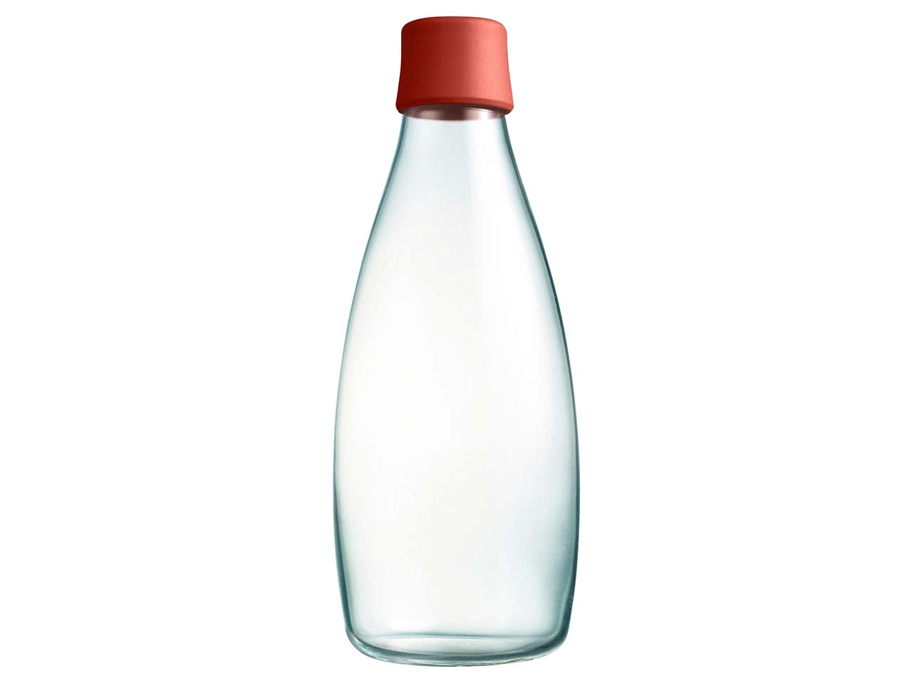 retap Trinkflasche 0,8 l aus Glas dusty red