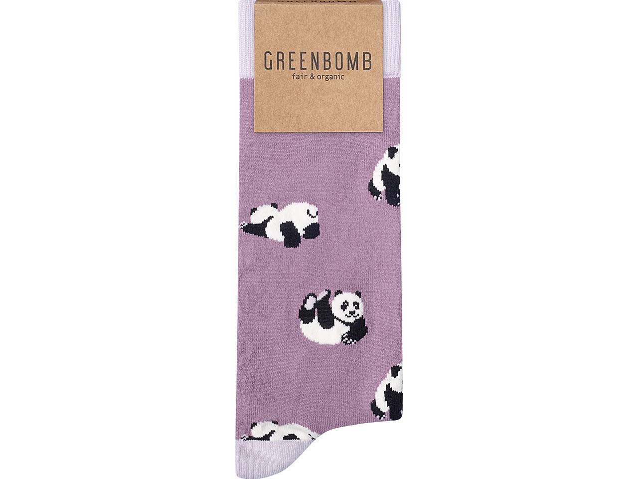 GREENBOMB Bio-Socken 'Panda Roll', lila mix, Gr. 37/40