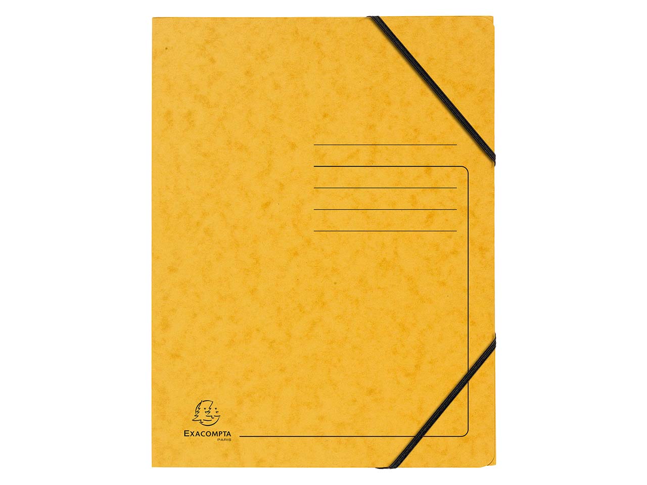 25 Exacompta Eckspannmappen, Colorspan-Karton, 355 g/m², DIN A4, Gummizug, gelb