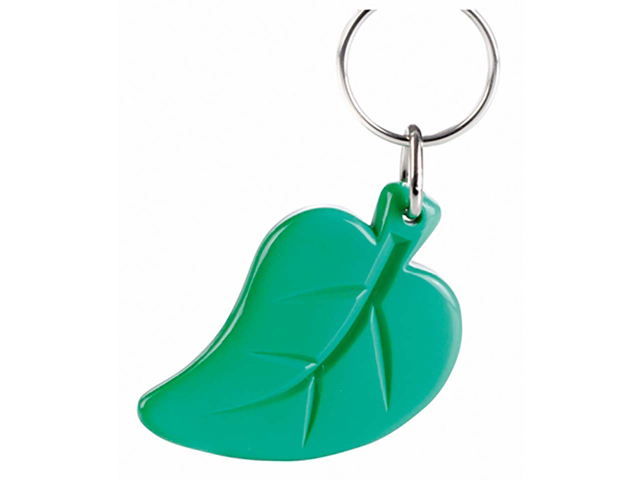 Schlüsselanhänger "Blatt" inkl. 1-farbigem Aufdruck, grün Vollton